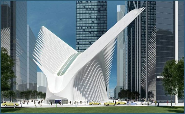 Rendering of the WTC transportation hub with "Oculus" design. Photo: Port Authority of NY/NJ