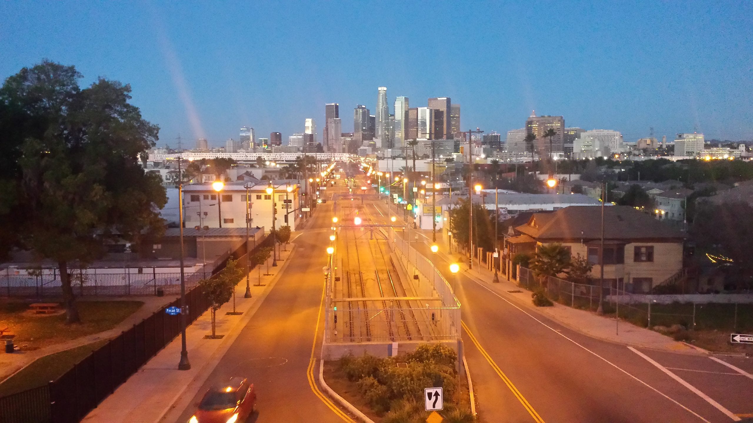 ART OF TRANSIT: Nice shot looking west on 1st Street and the Gold Line tracks in Boyle Heights taken by Patrick Chandler of Caltrans.