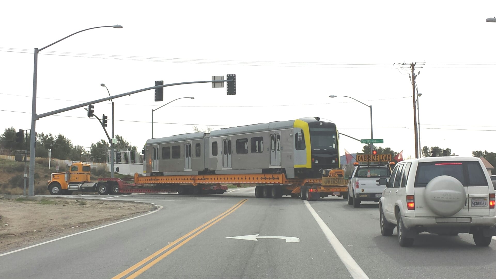 Palmdale Tranporting Rail Car