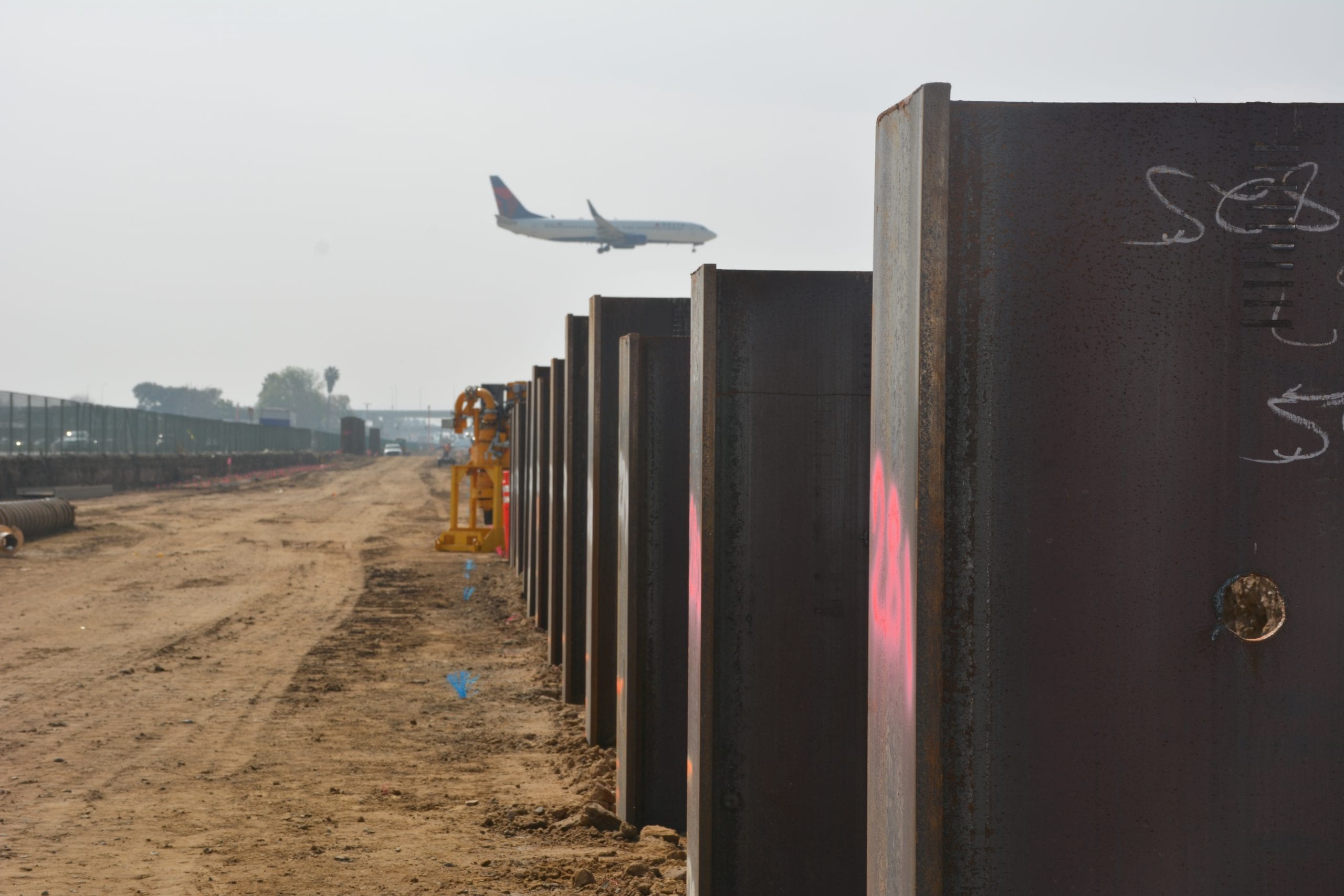 Future underground segment of Crenshaw/LAX line near Metro Green Line and airport.