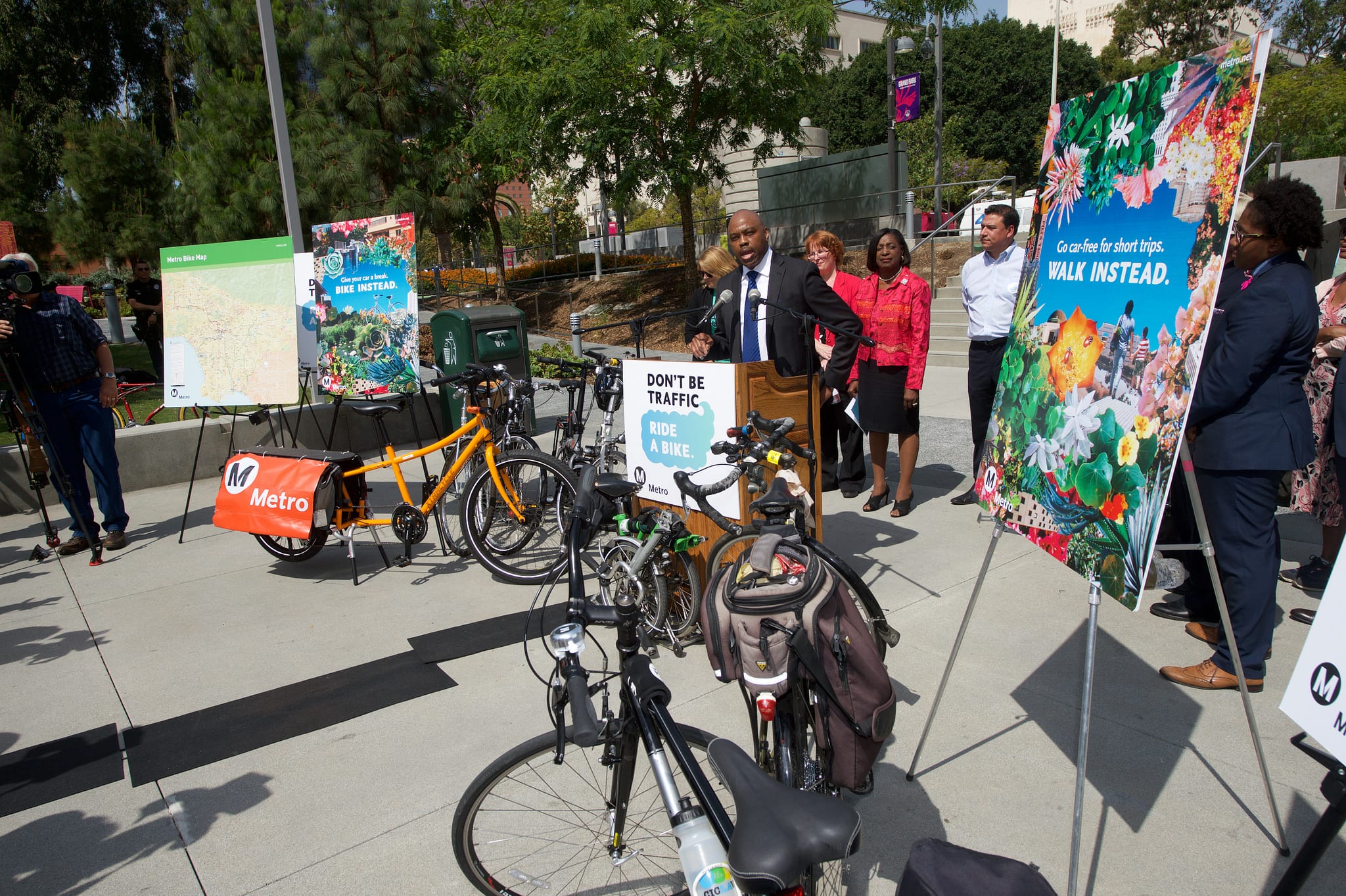 Metro CEO Phil Washington at the kickoff event Monday morning. Photo by Luis Inzunza/Metro.