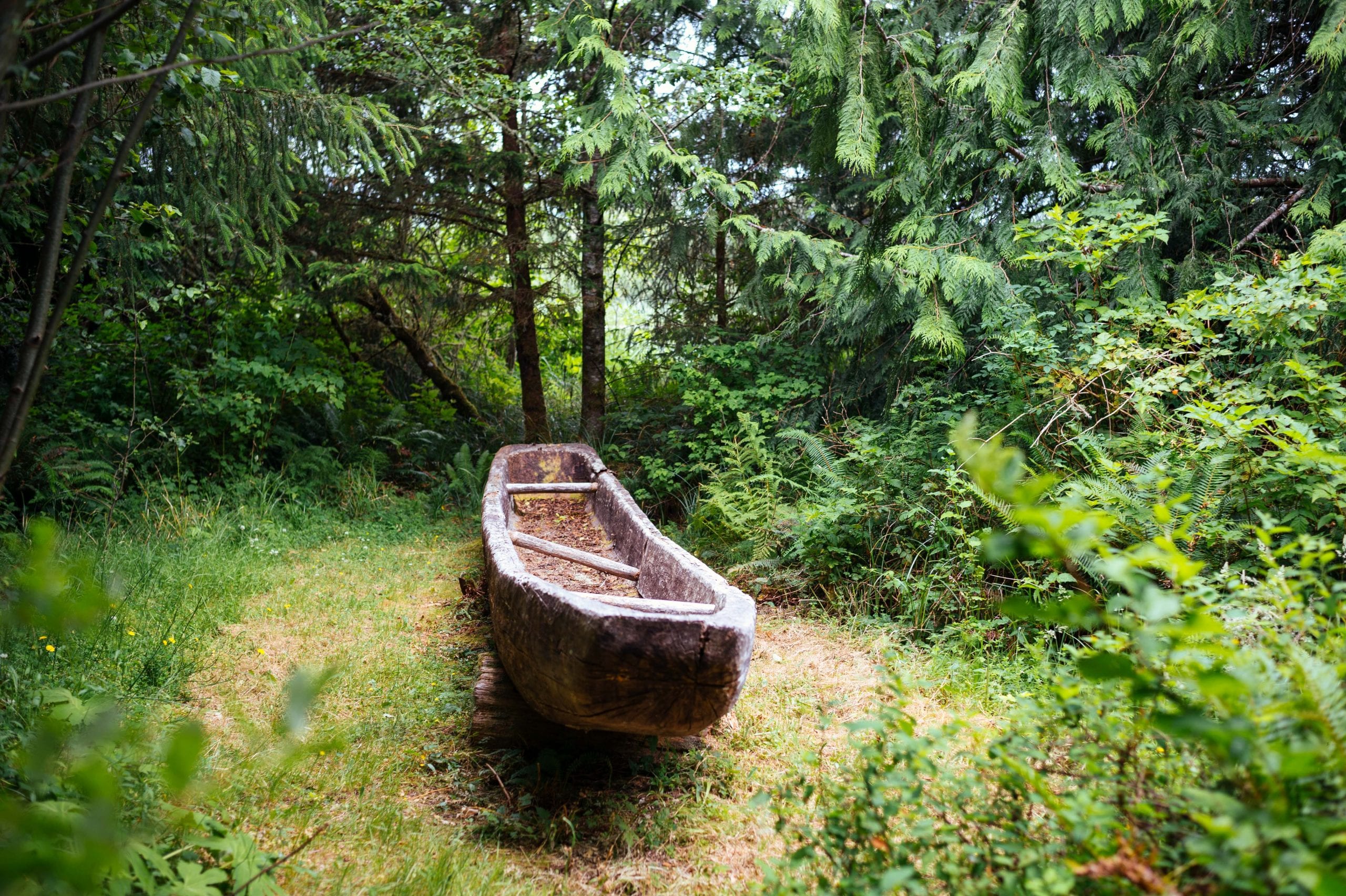 ART OF TRANSIT: Replica of a dugout canoe used by Lewis and Clark and the Corps of Discovery at Fort Clatsop National Historic Park near Astoria, Oregon. The explorers spent the soggy winter of 1805-06 at the fort. While I normally would offer massive hugs to our friends at the National Park Service, I thought the visitor center was just so-so and could have been so much better with some imagination (and Benjamins). Photo: Steve Hymon.