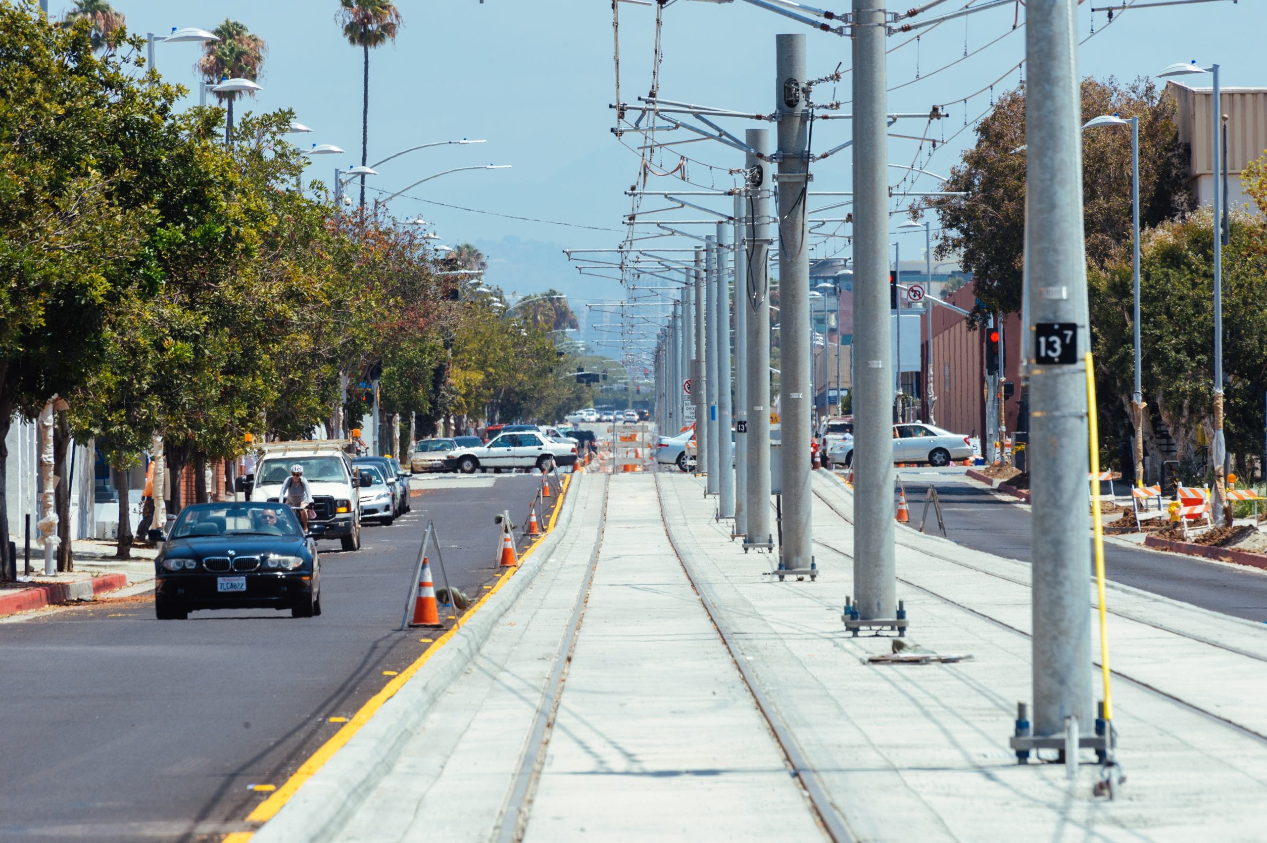 Looking east down Colorado Avenue in Santa Monica from Lincoln Boulevard.