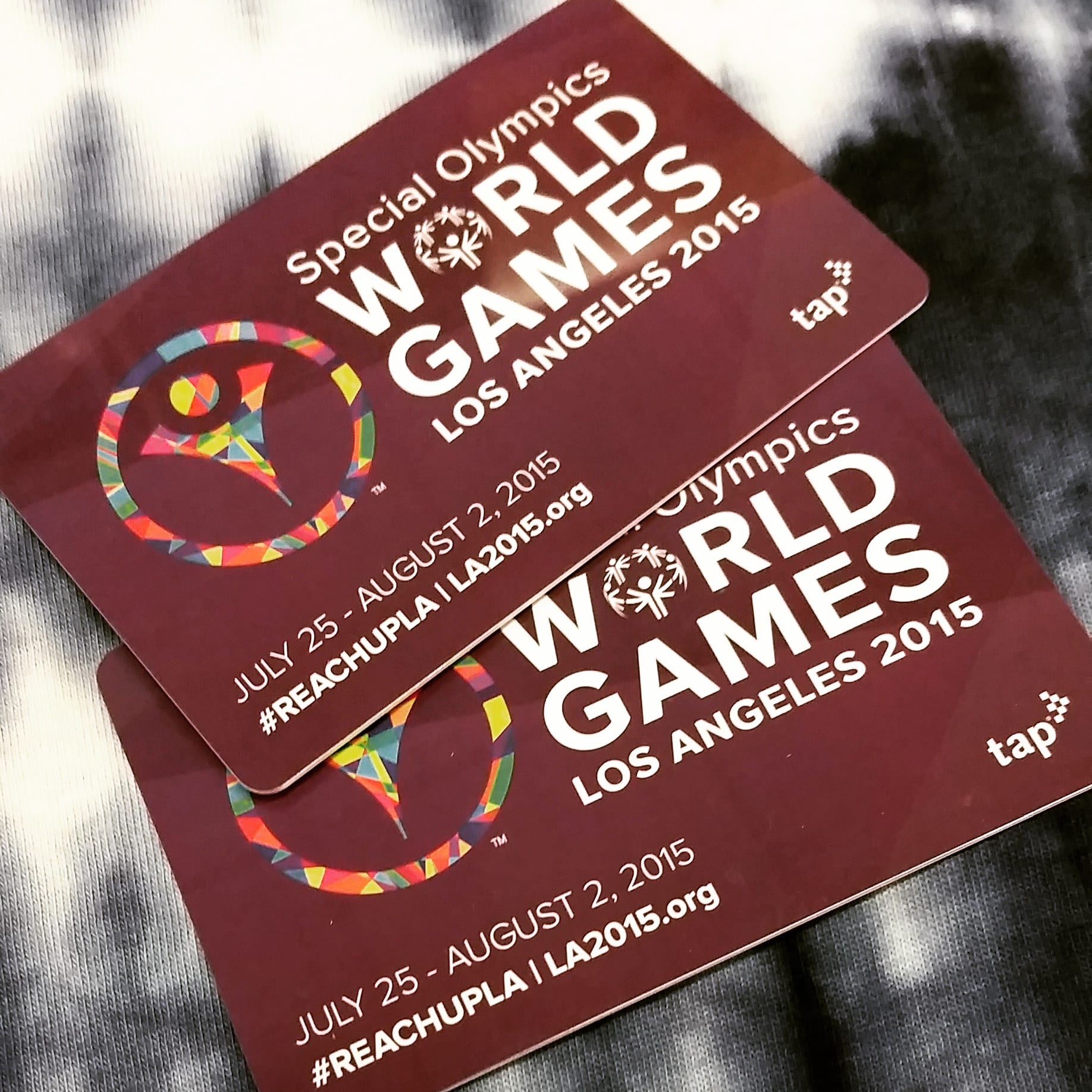 Special Olympics World Games limited edition TAP cards.