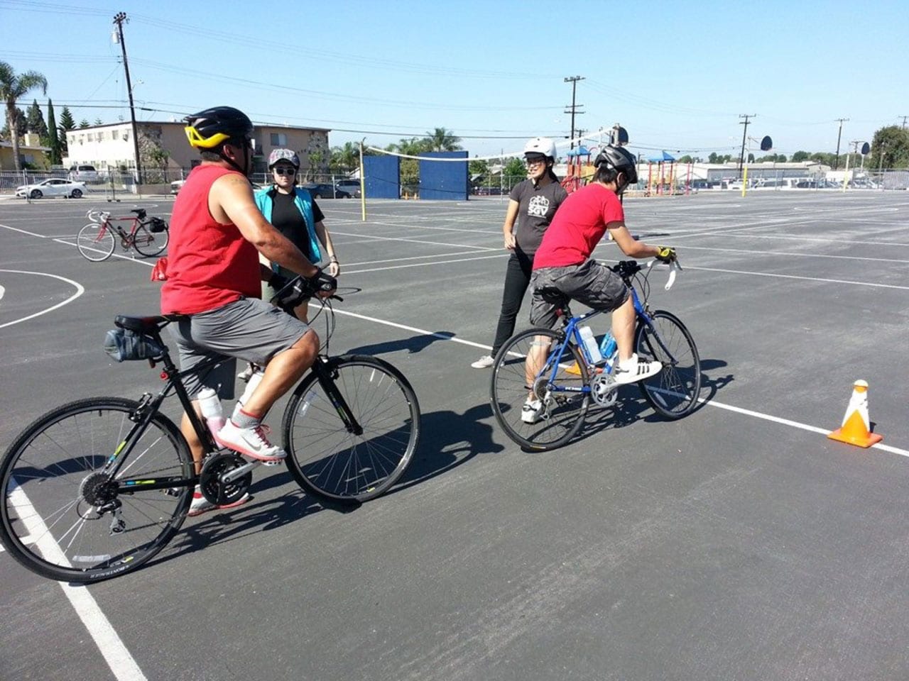 Bike SGV teaches real-world bicycle safety at recent Metro-funded safety class.