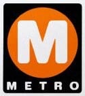 Metro's former logo.