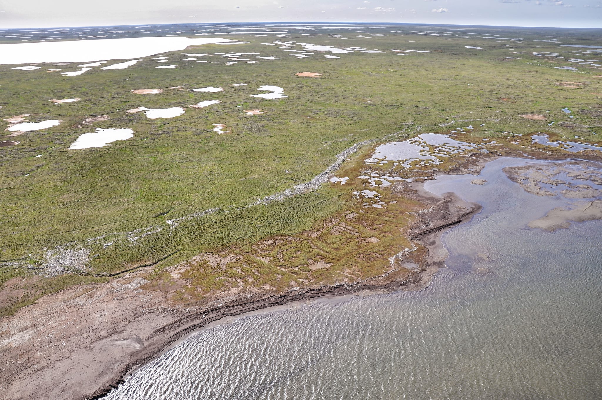 The Beaufort Sea shoreline in Alaska. Photo by ShoreZone via Flickr creative commons. 
