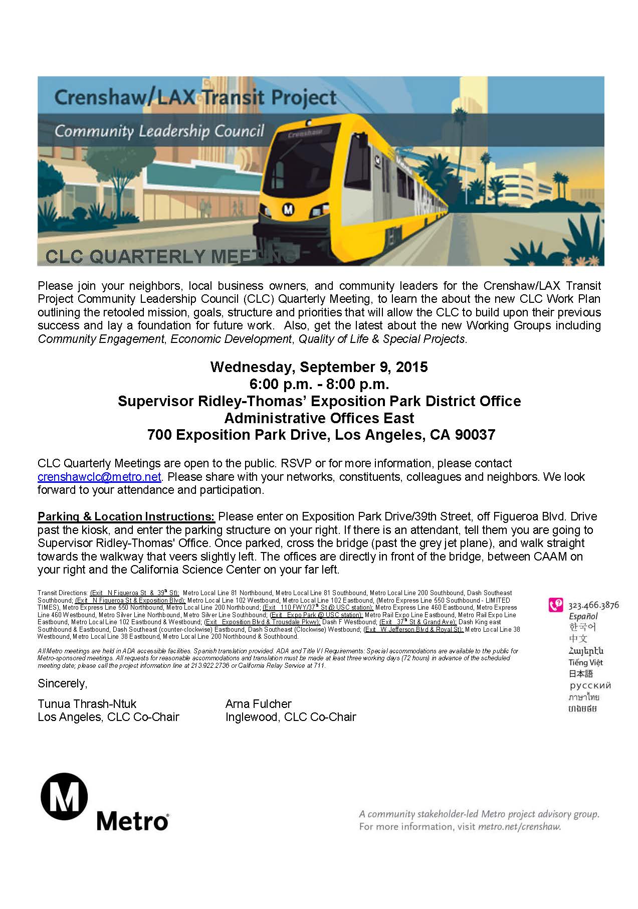 CLC Quarterly Meeting Flyer 9.9.15 FINAL