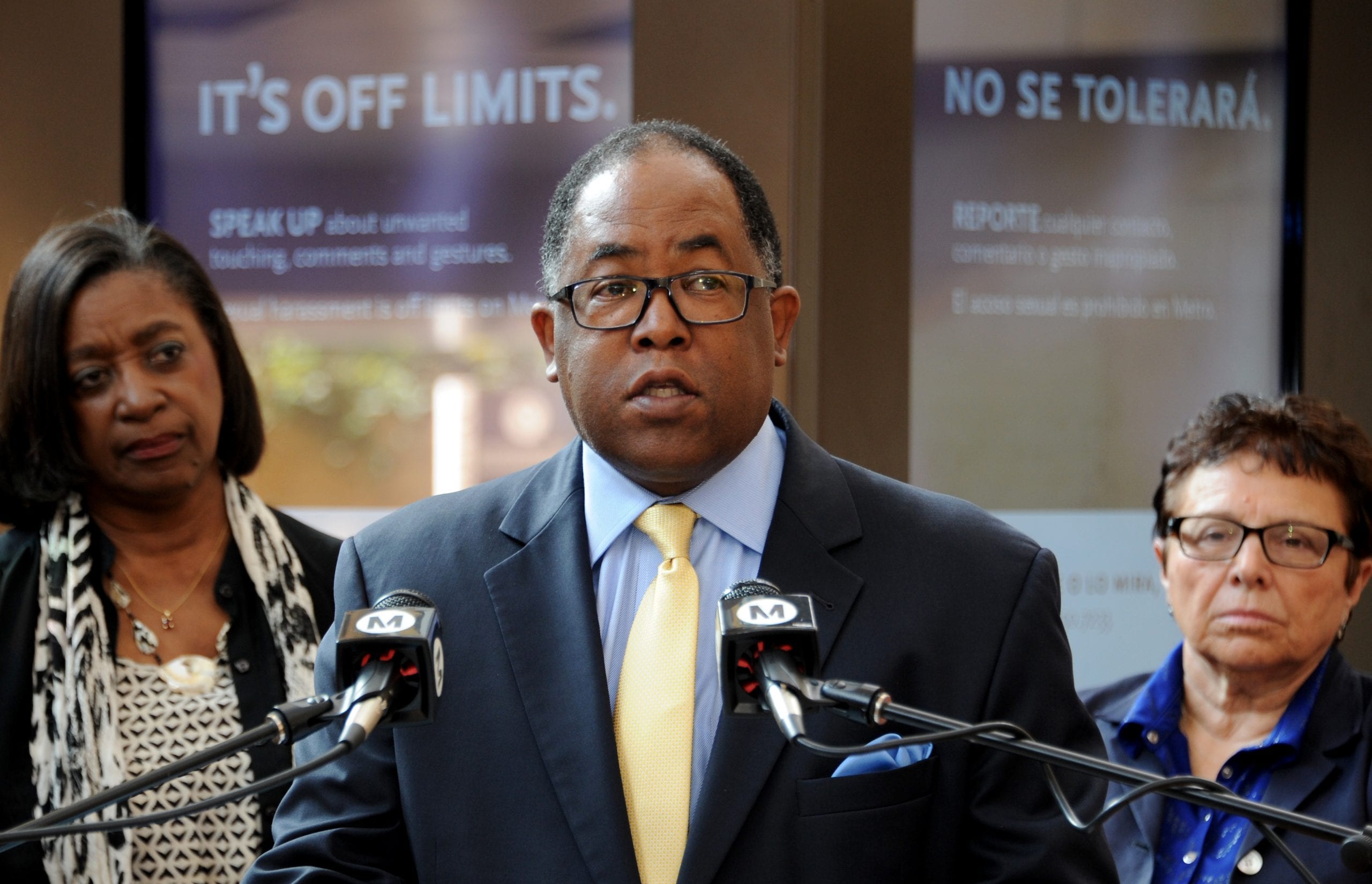 Metro Board Chair Mark Ridley-Thomas at the prevent Thursday. Photo by Juan Ocampo for Metro.