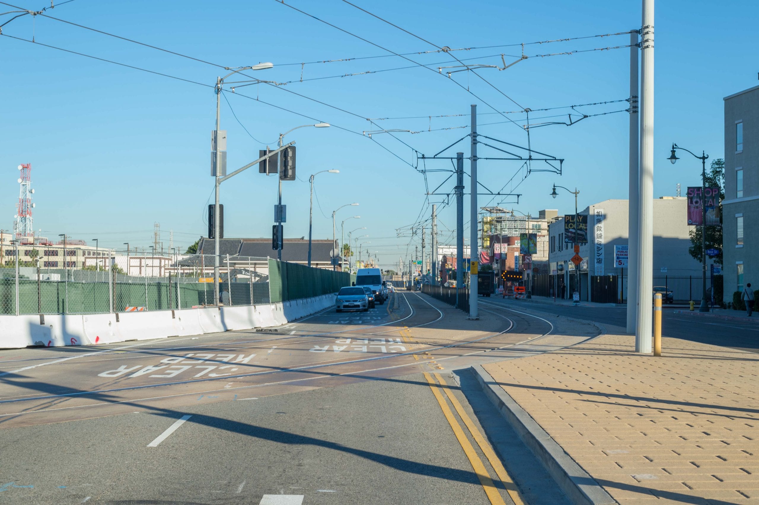 The closures are being done to move the existing tracks in the middle of 1st Street to the north side of the street (left in photo above) in order to build a new tunnel entrance in the middle of the street.