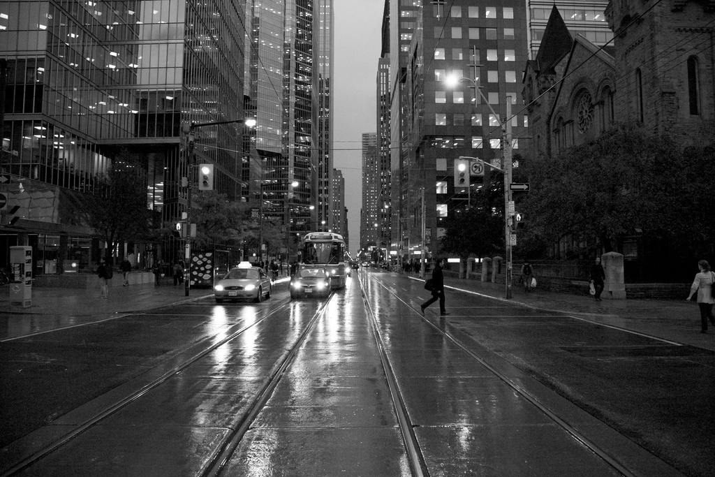 Toronto in lovely black and white. Photo by Steve Harris, via Flickr creative commons. 