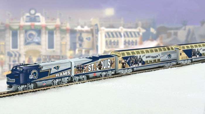 A real train may not go directly to the new Inglewood football stadium, but you can buy this toy train by clicking above. 