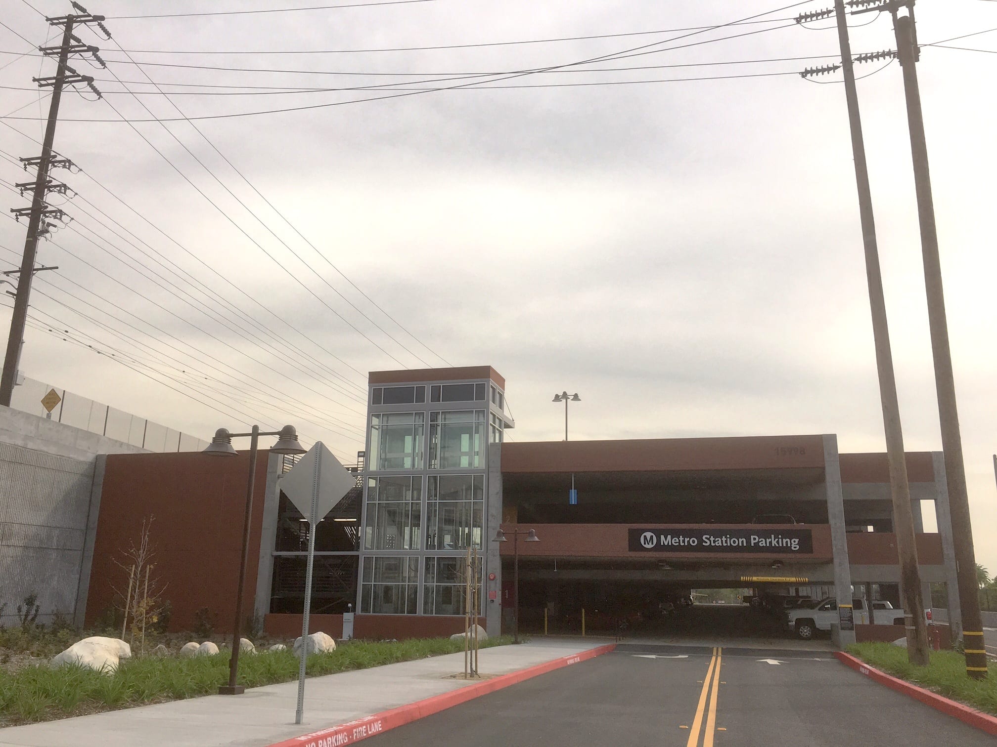 The Irwindale Garage is located just south of the 210 freeway on Irwindale Avenue. There is an entrance on the west side of Irwindale Ave. and from Avenida Padilla. Photo by Frank Ching/Metro.