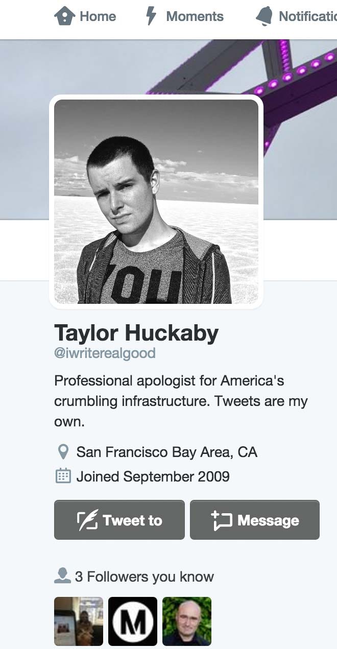 Taylor earned praise for his deft handling of BART's Twitter feed. 