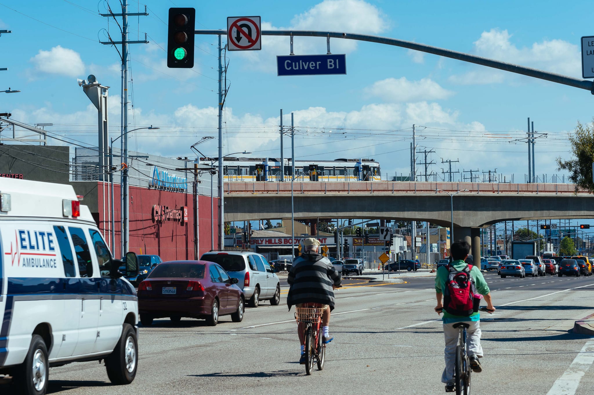 The bridge over Venice Boulevard unfamiliar to David Ulin. Photo by Steve Hymon/Metro.