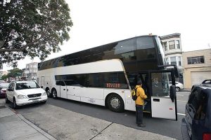 A Google Bus in San Francisco bound for Mountain View. Photo: San Francisco Examiner.