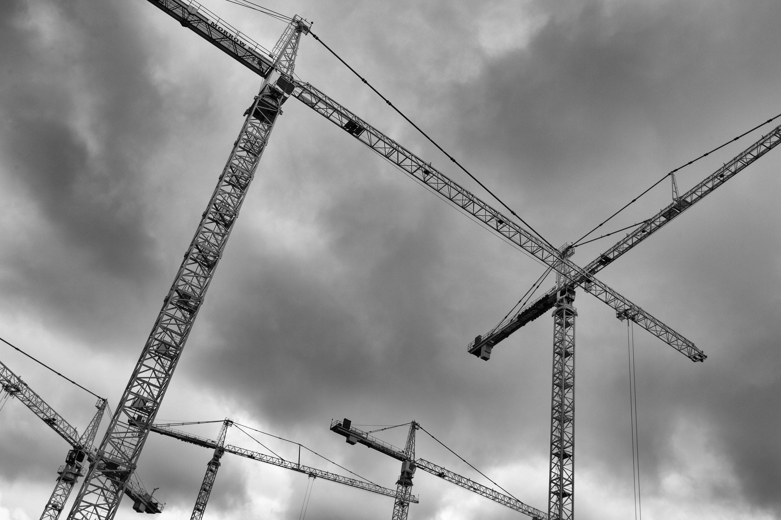 Another attempt at capturing the many construction cranes over DTLA these days. Photo by Steve Hymon.