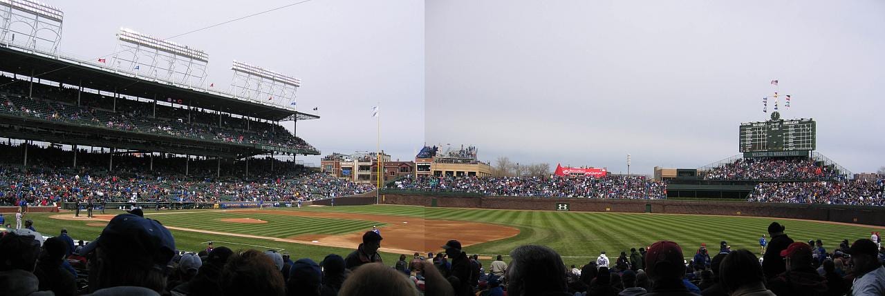 The Cubs were not meant to play in the evenings. World Series games are at night. They must be stopped. Photo: Wikipedia.