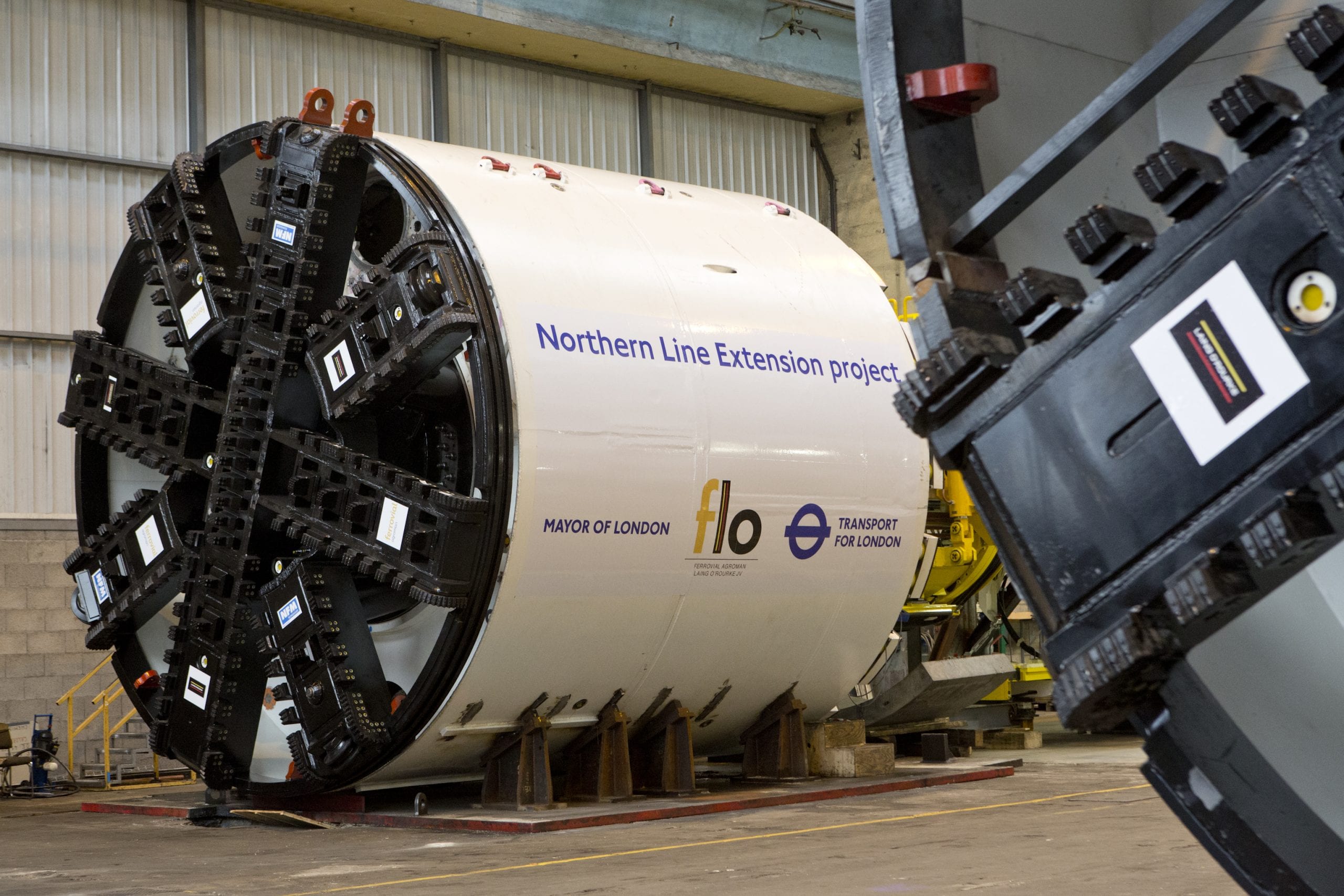 The cutter head for a tunnel boring machine in London. Photo: Transport for London. 