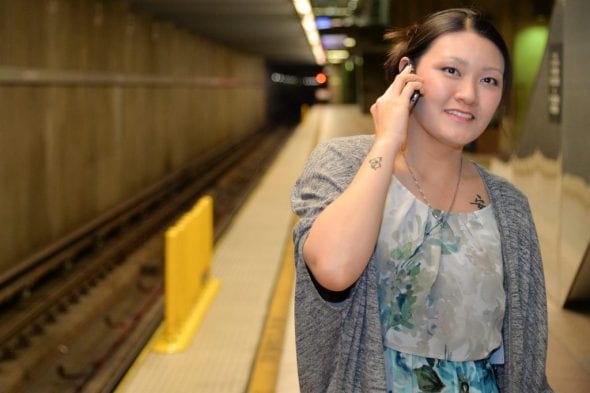 Metro's Anna Chen is happy she can now be reached by HQ even when riding underground.