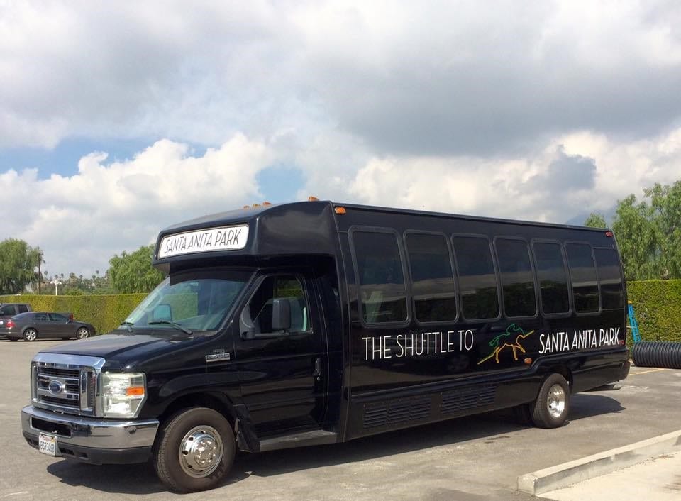The free shuttle that Santa Anita Park runs between the track and the Gold Line's Arcadia Station.