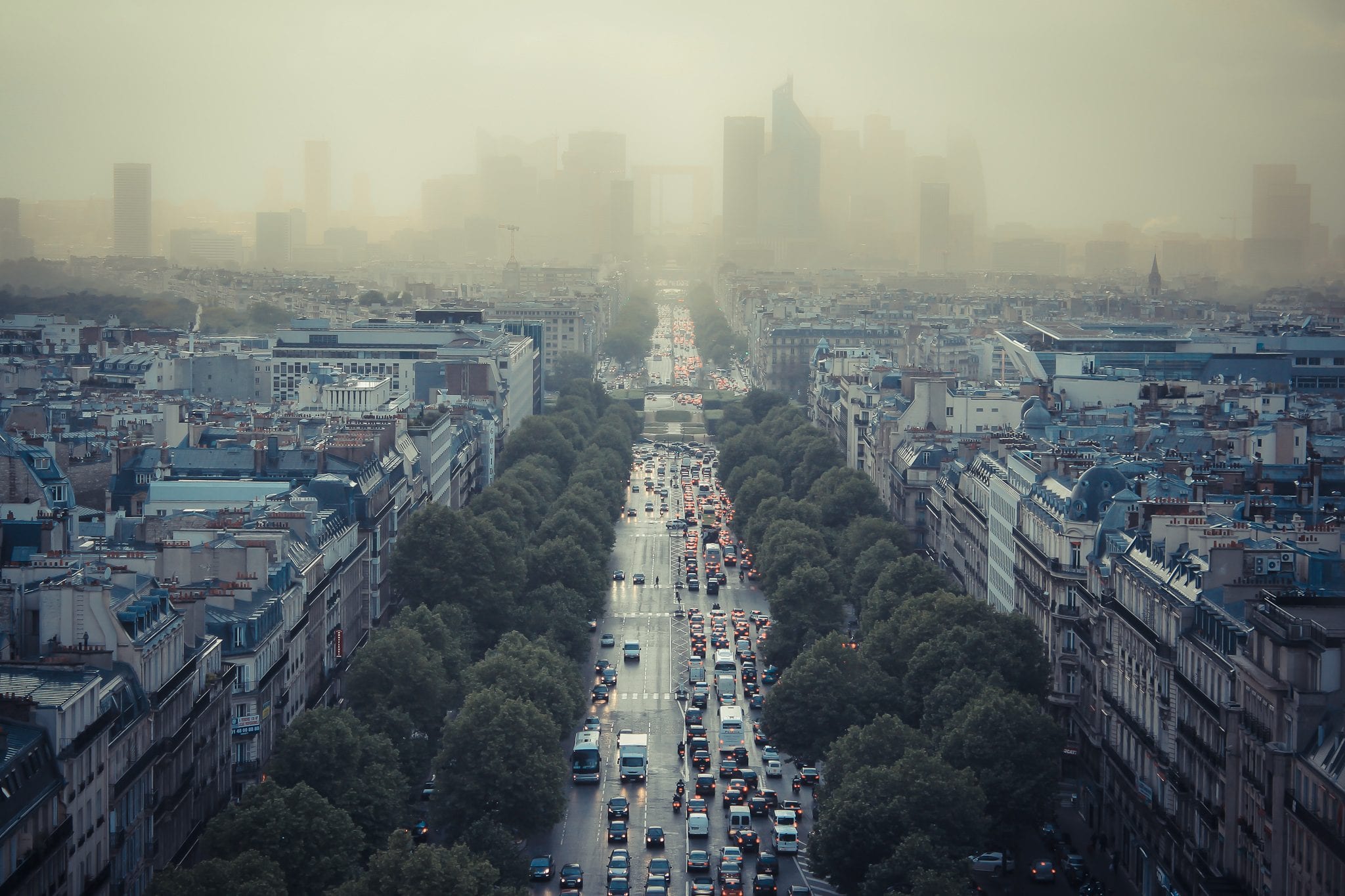 A pic of Paris smog circa 2013. Photo by Damian Bakarcic, via Flickr creative commons. 