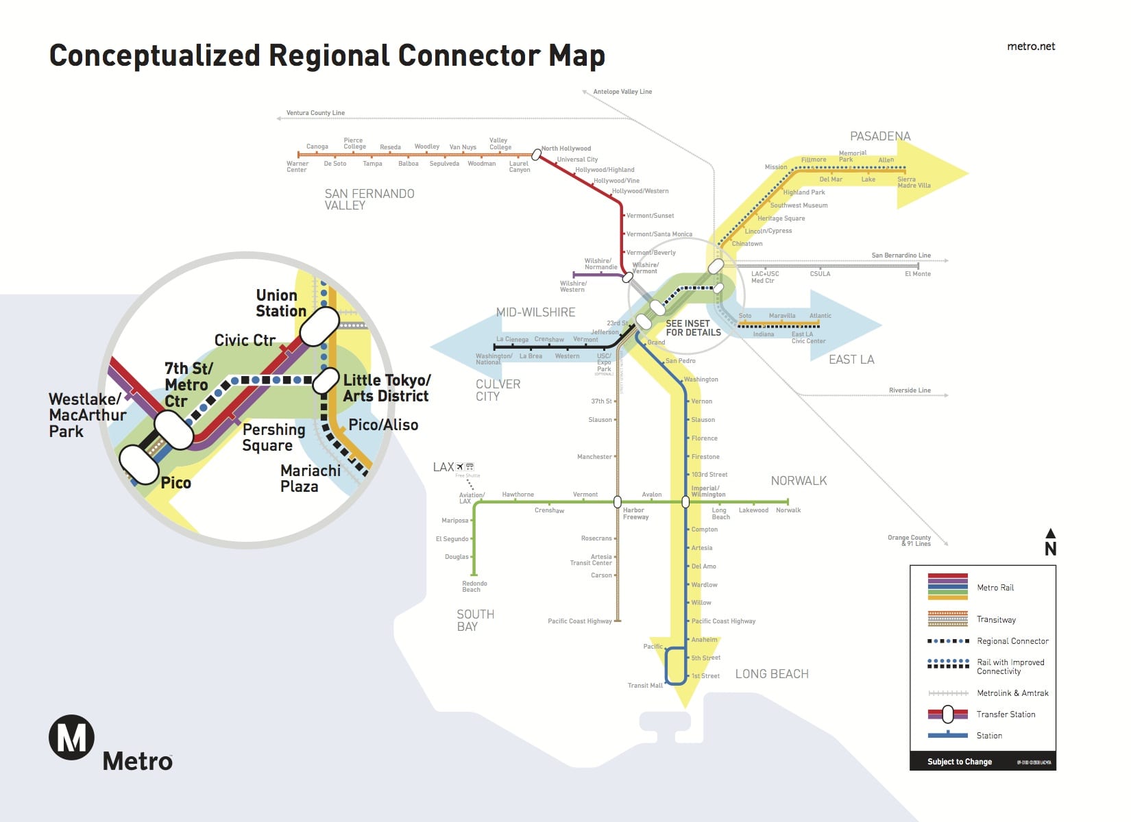 Metroplex Pin Map Metro Board certifies final environmental study for Regional Connector ...