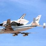 12:10 p.m. Endeavour over Metro. Photo by Luis Inzunza