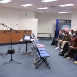 Miriam Scott Long of Metro speaks to residents seeking careers in construction. Photo by Allison Mannos/ LAANE