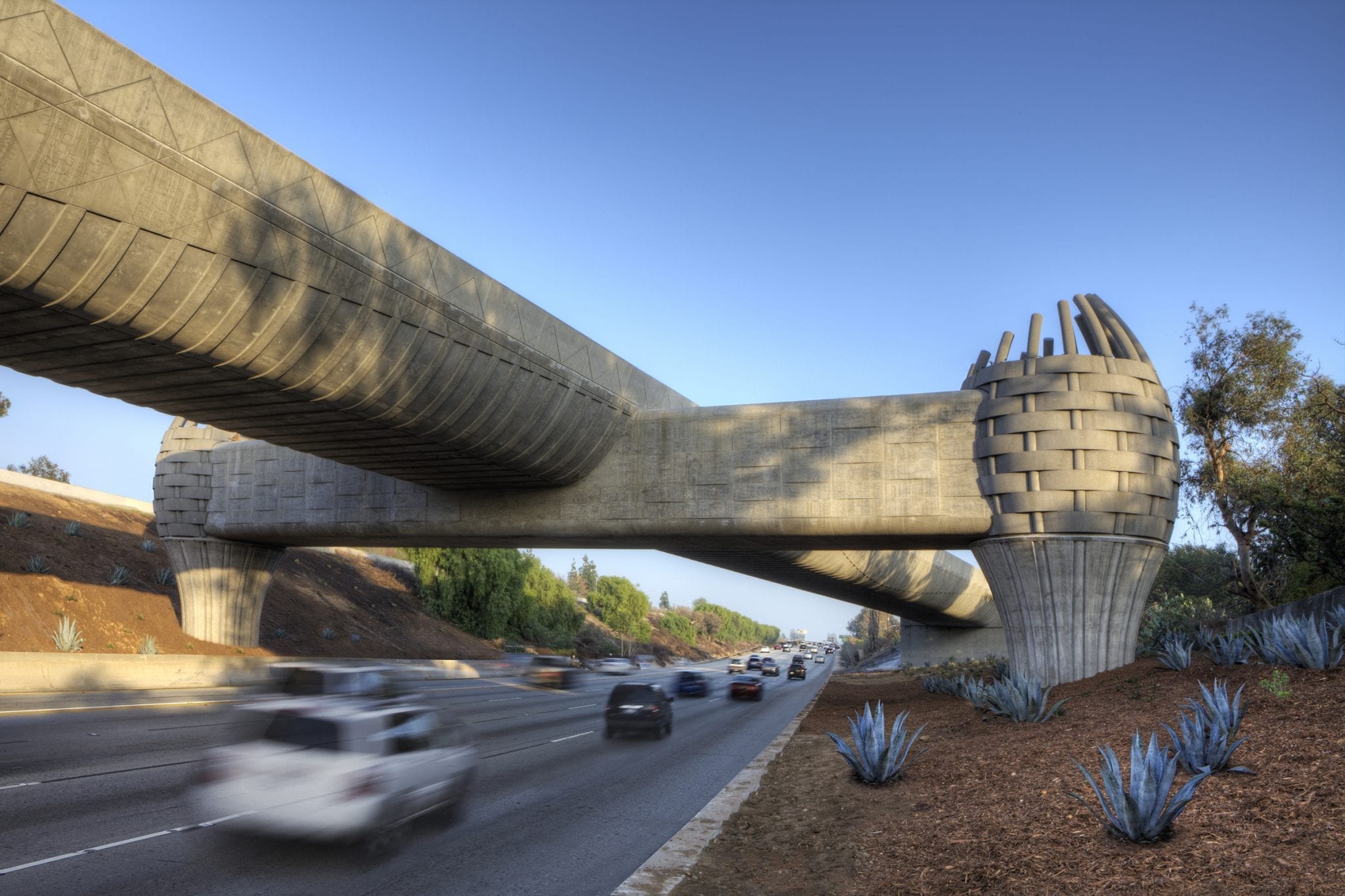 "Gold Line Bridge" by Andrew Leicester, designed with