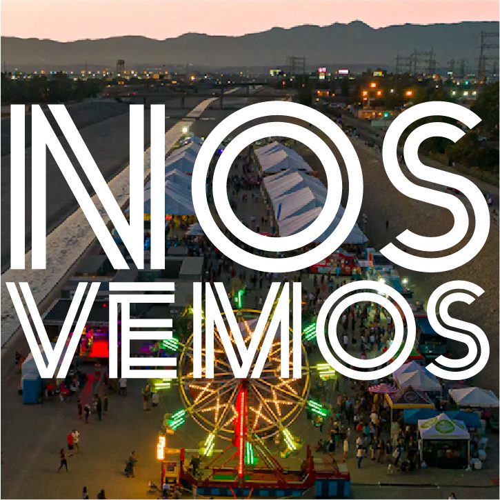 Nos Vemos project graphic featuring a photo from the 2019 SELA Arts Festival. Photo courtesy of LA County Department of Public Works.