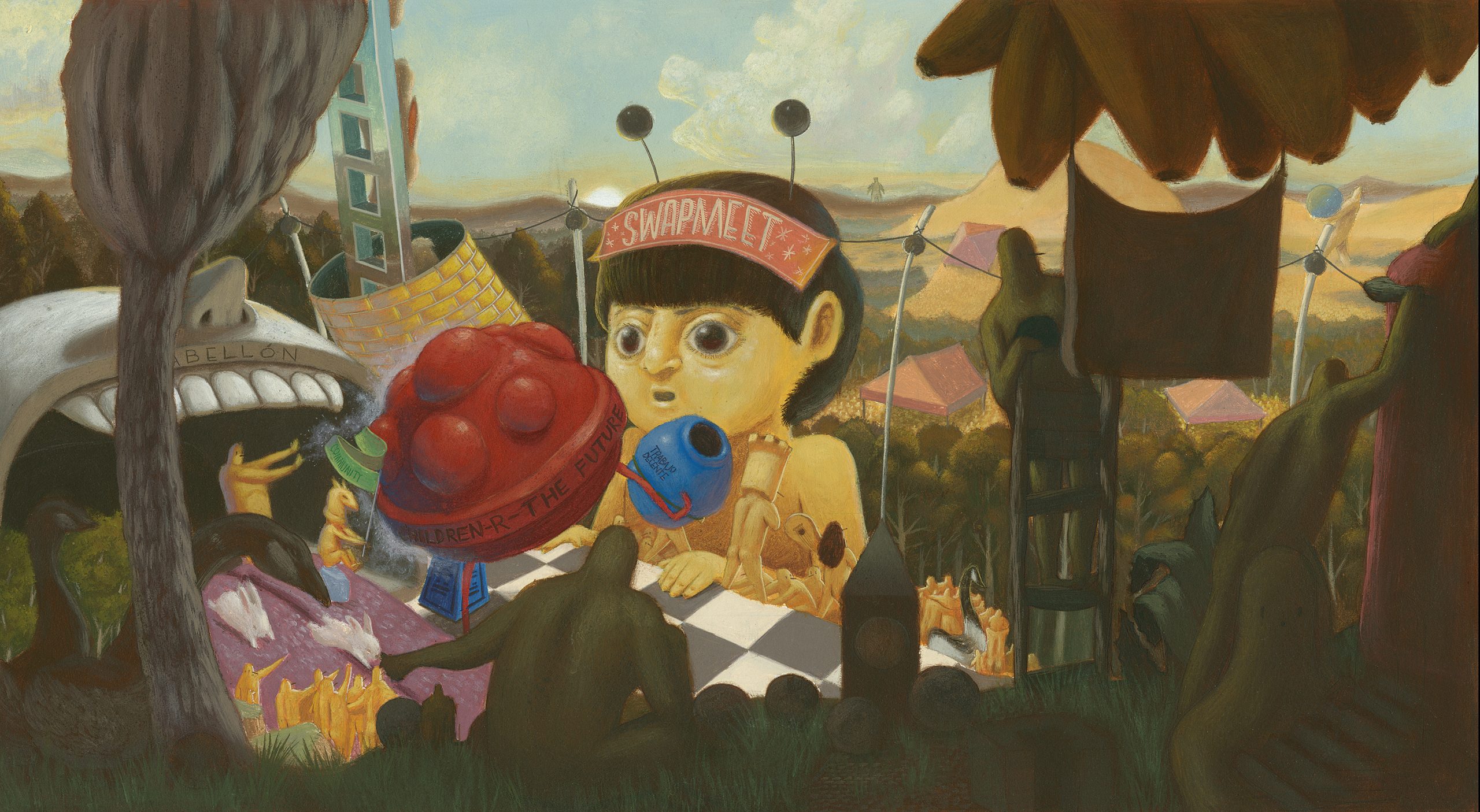 Artist Otiswoods uses fantasy and surrealism to share symbols and sculptures found in the Westlake neighborhood to highlight common goals of love and working with dignity in the latest poster for the Through the Eyes of Artists series.