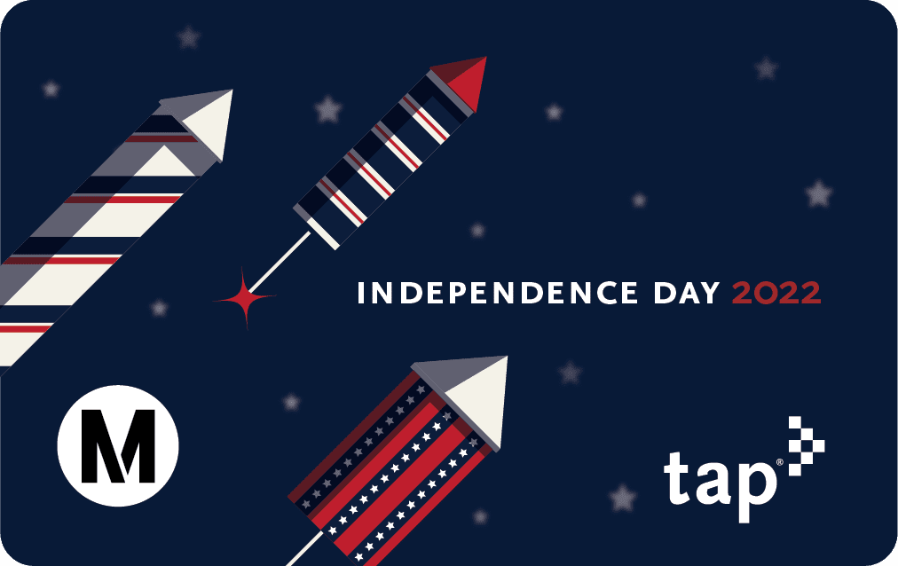 Independence Day TAP cards 