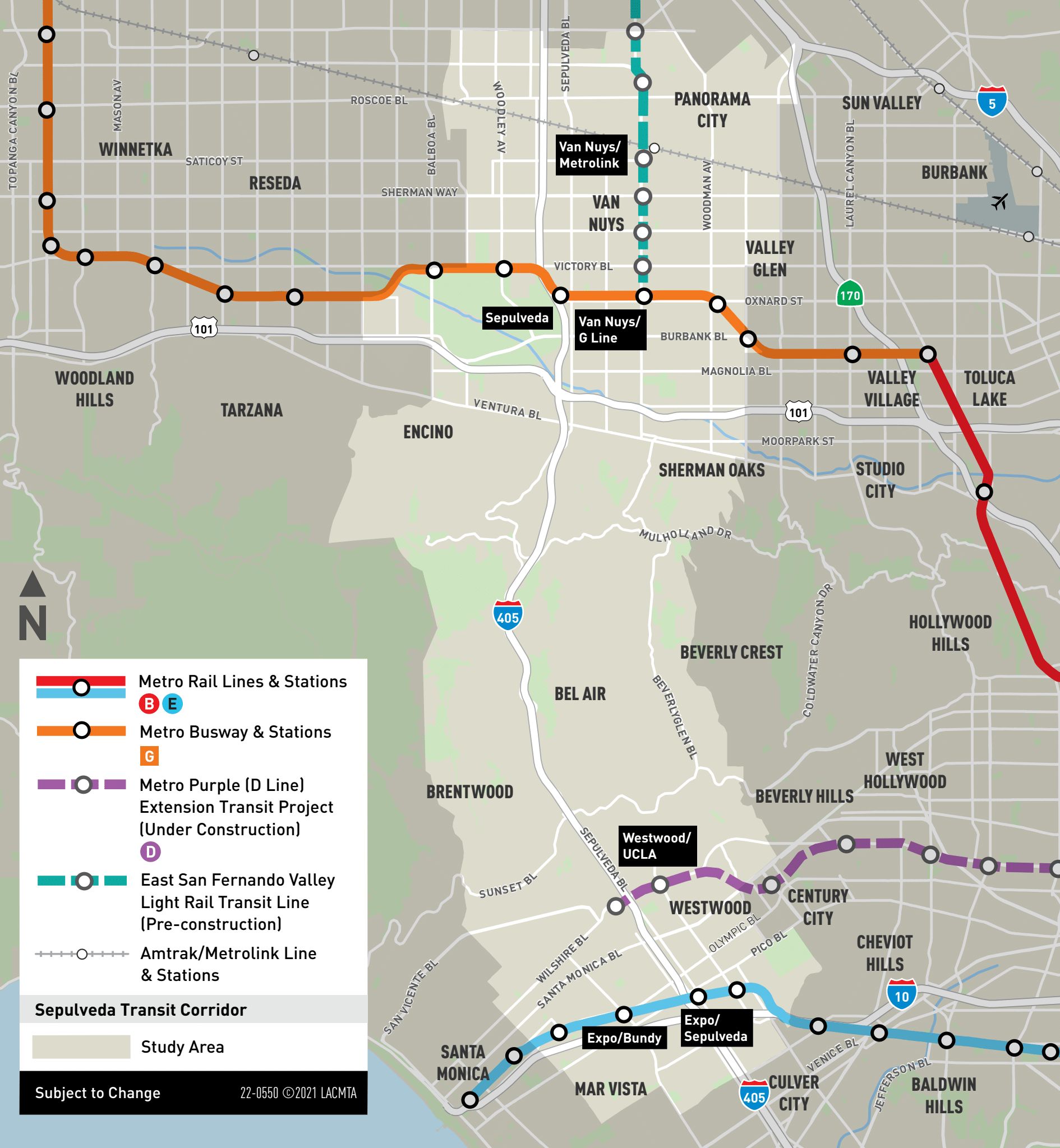 Sepulveda Transit Corridor Project Study Area
