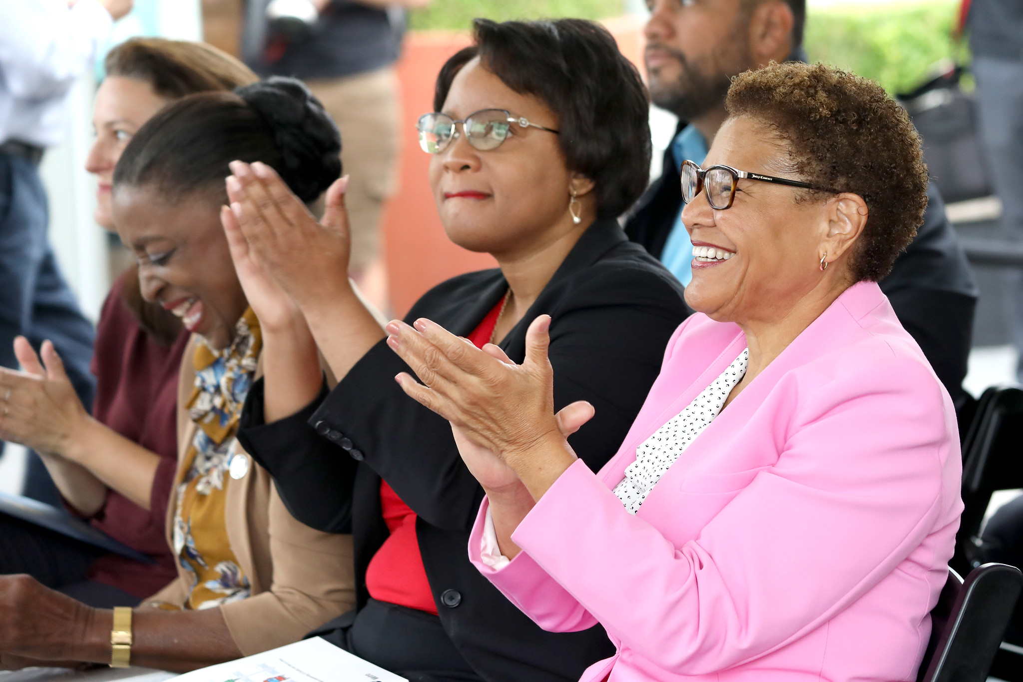 Los Angeles City Councilmember Katy Yaroslavsky, County Supervisor Jackie Dupont-Walker, Metro CEO Stephanie Wiggins, and Mayor of Los Angeles Karen Bass all attended (and spoke) at the event.
